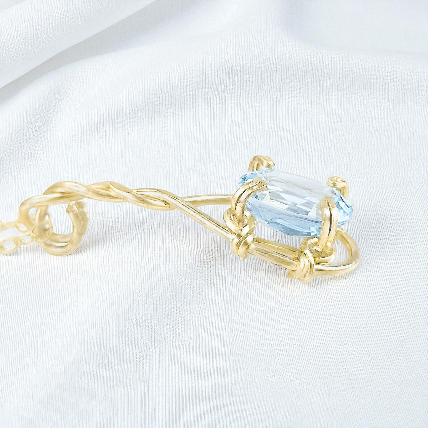Sky Blue Topaz Pendant Necklace