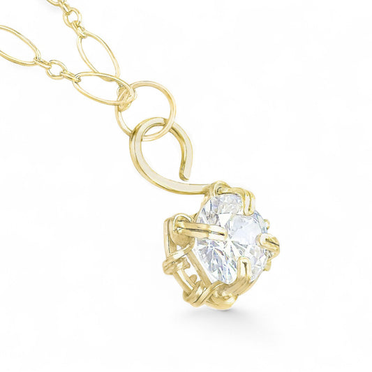 Cubic Zirconia S Shaped Pendant