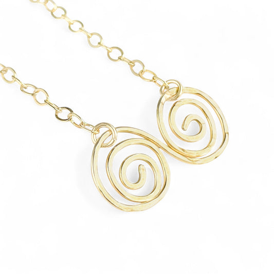 Gold Infinity Swirl Necklace
