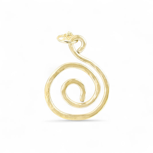 Gold Swirl Pendant Necklace