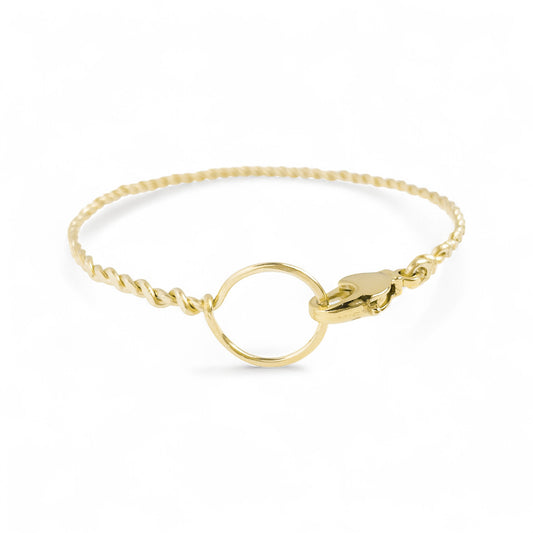 Gold Twisted Bangle Bracelet