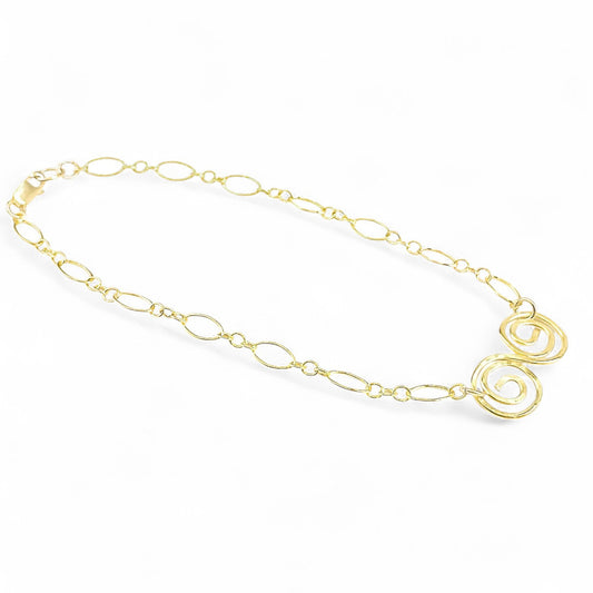 Gold Infinity Swirl Bracelet
