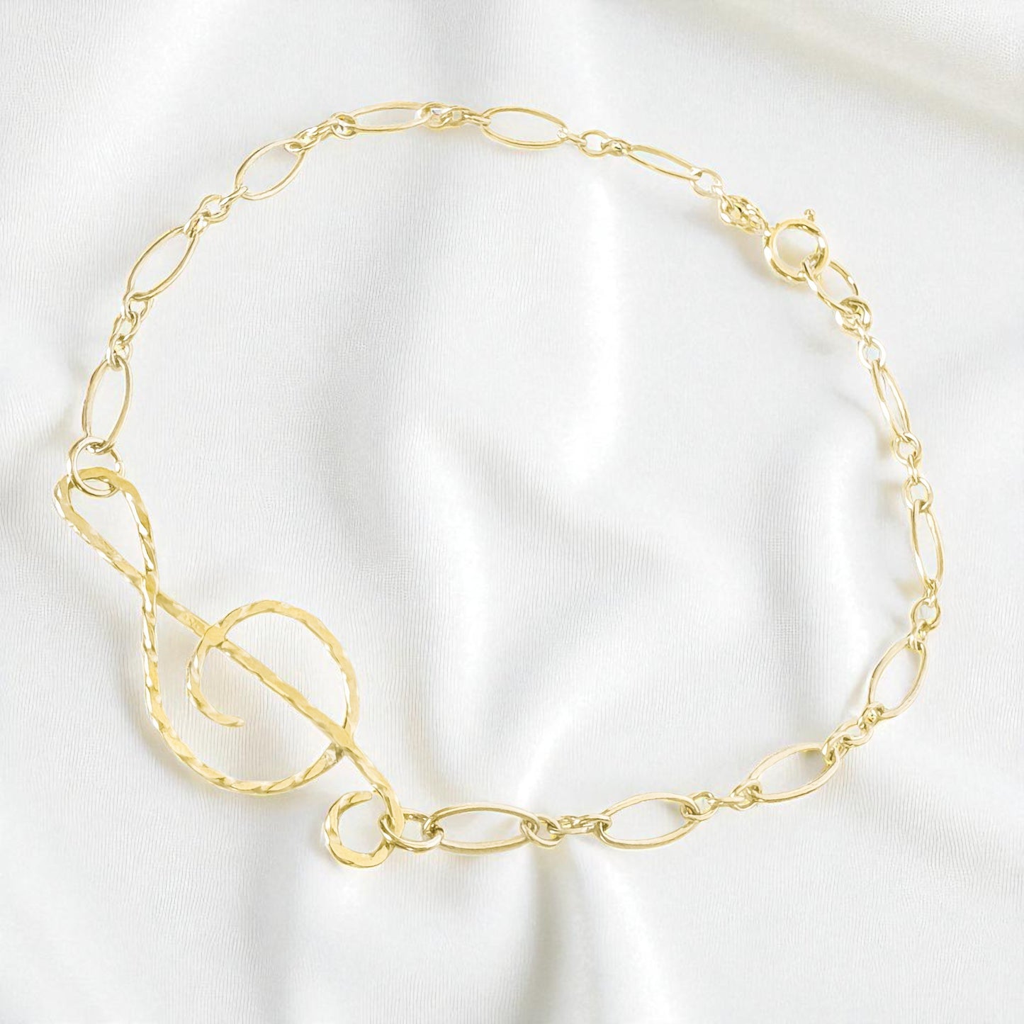 Gold Treble Clef Bracelet