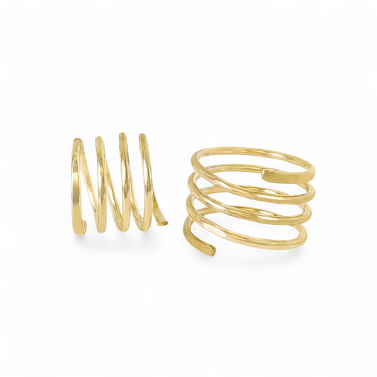 MADE TO ORDER - Gold Wire Spiral Ring