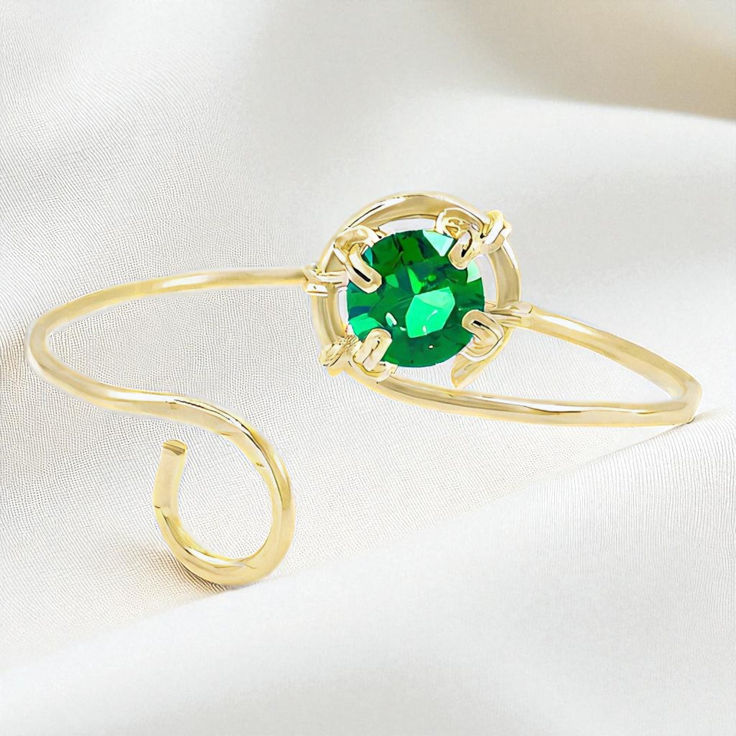 Emerald Cuff Bracelet
