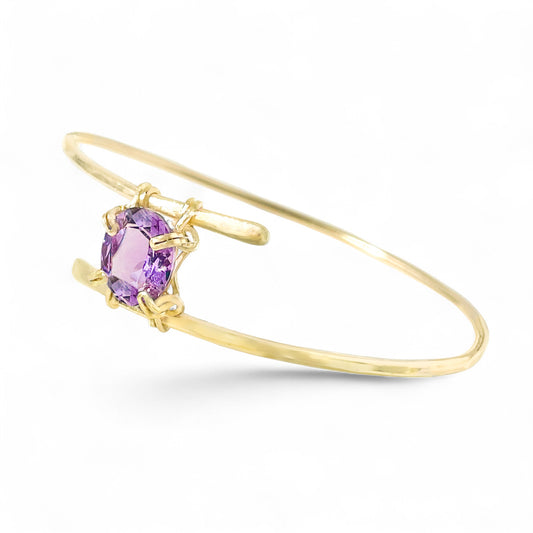Amethyst Bangle Bracelet
