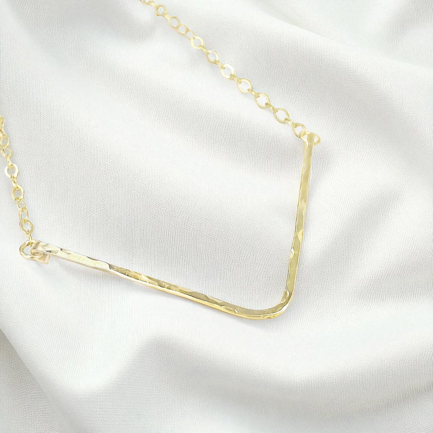 Gold V-Bar Necklace