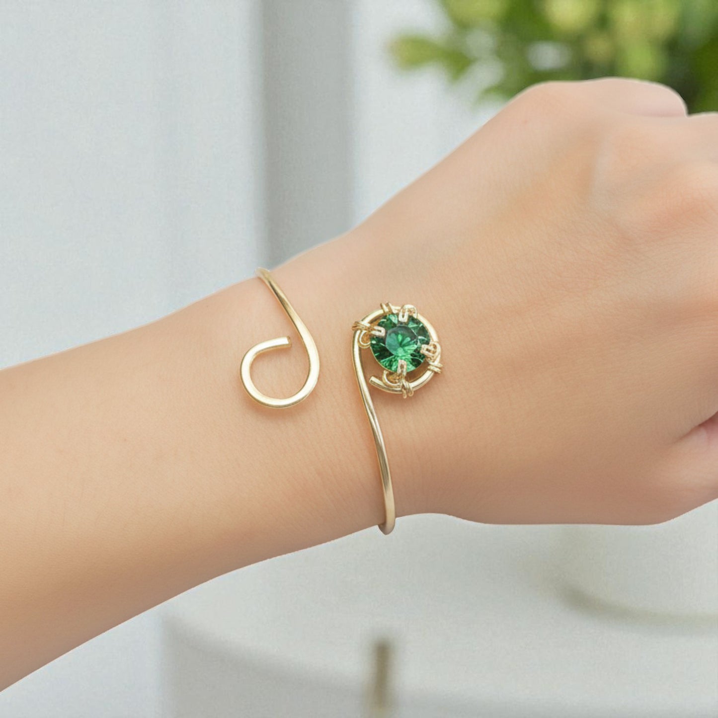 Emerald Cuff Bracelet