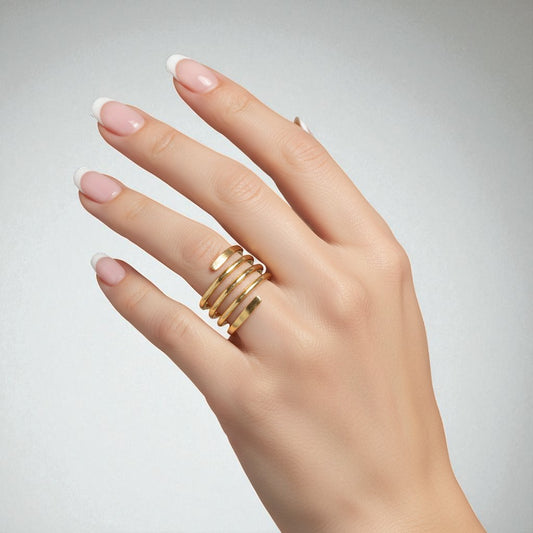MADE TO ORDER - Gold Wire Spiral Ring