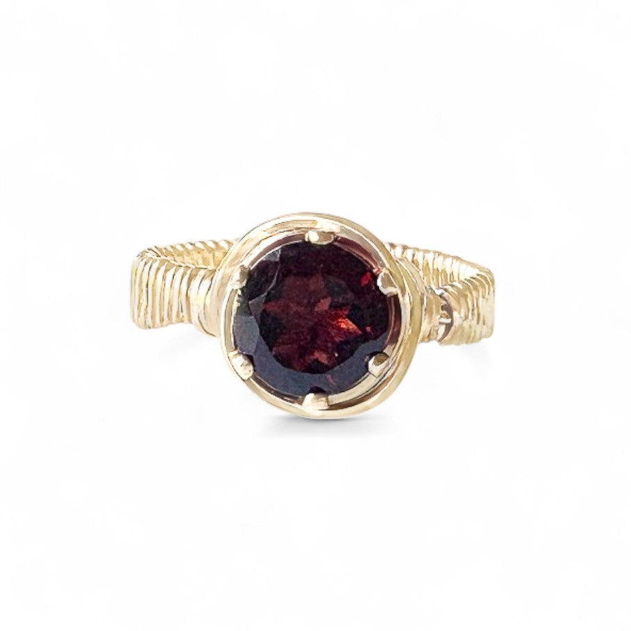 Garnet Wire Wrapped Ring