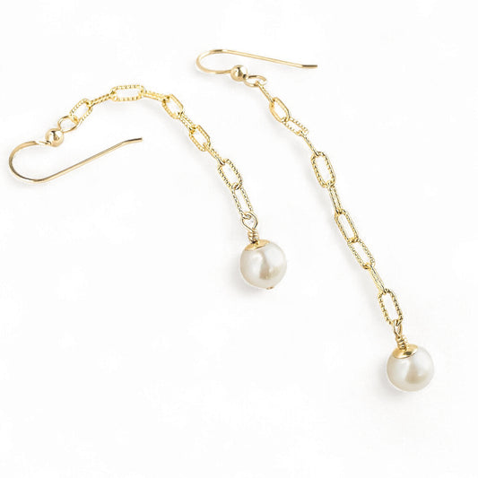 Freshwater Pearl Long Dangle Earrings