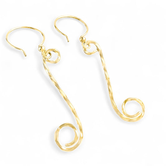 Gold Long S Dangles