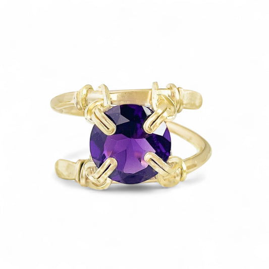 Purple African Amethyst Ring