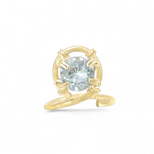 Aquamarine Swirl Ring