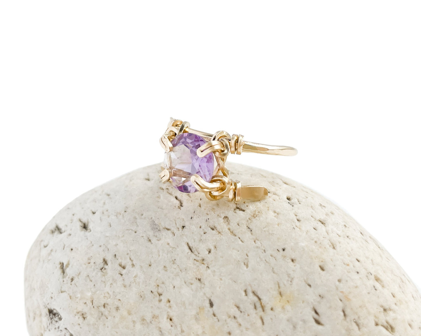 Purple Amethyst Dainty Ring