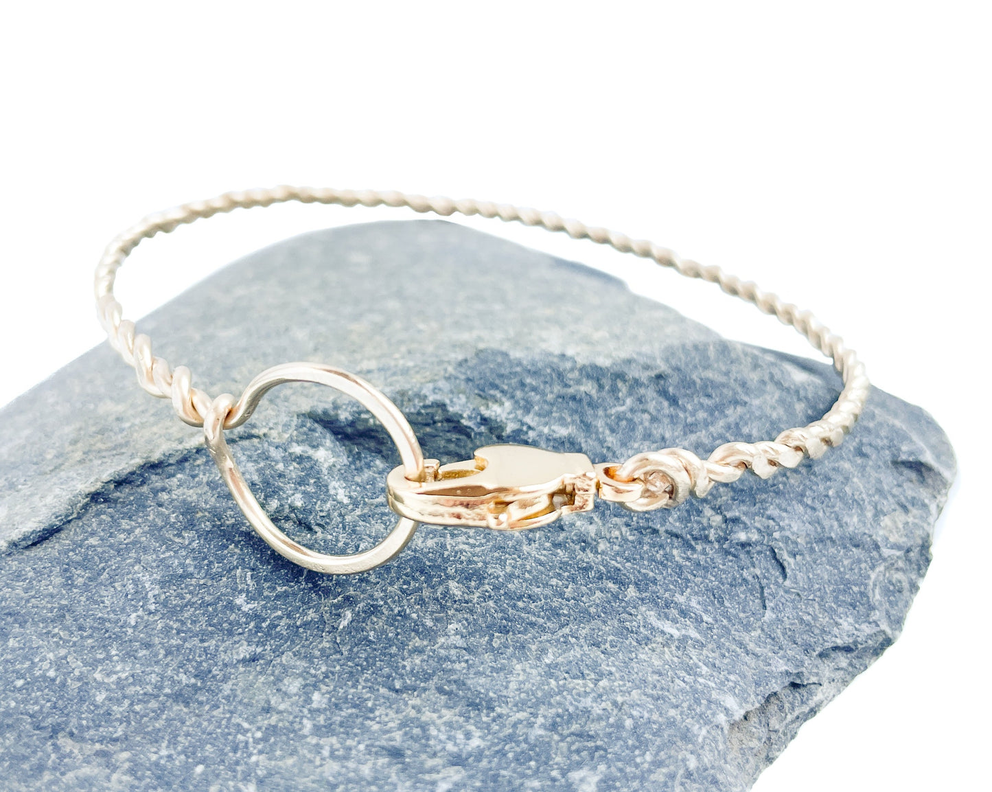 Gold Twisted Bangle Bracelet