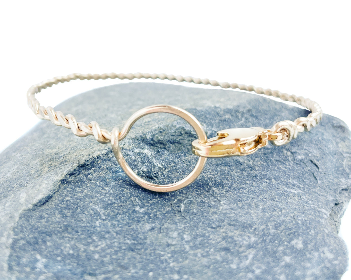 Gold Twisted Bangle Bracelet