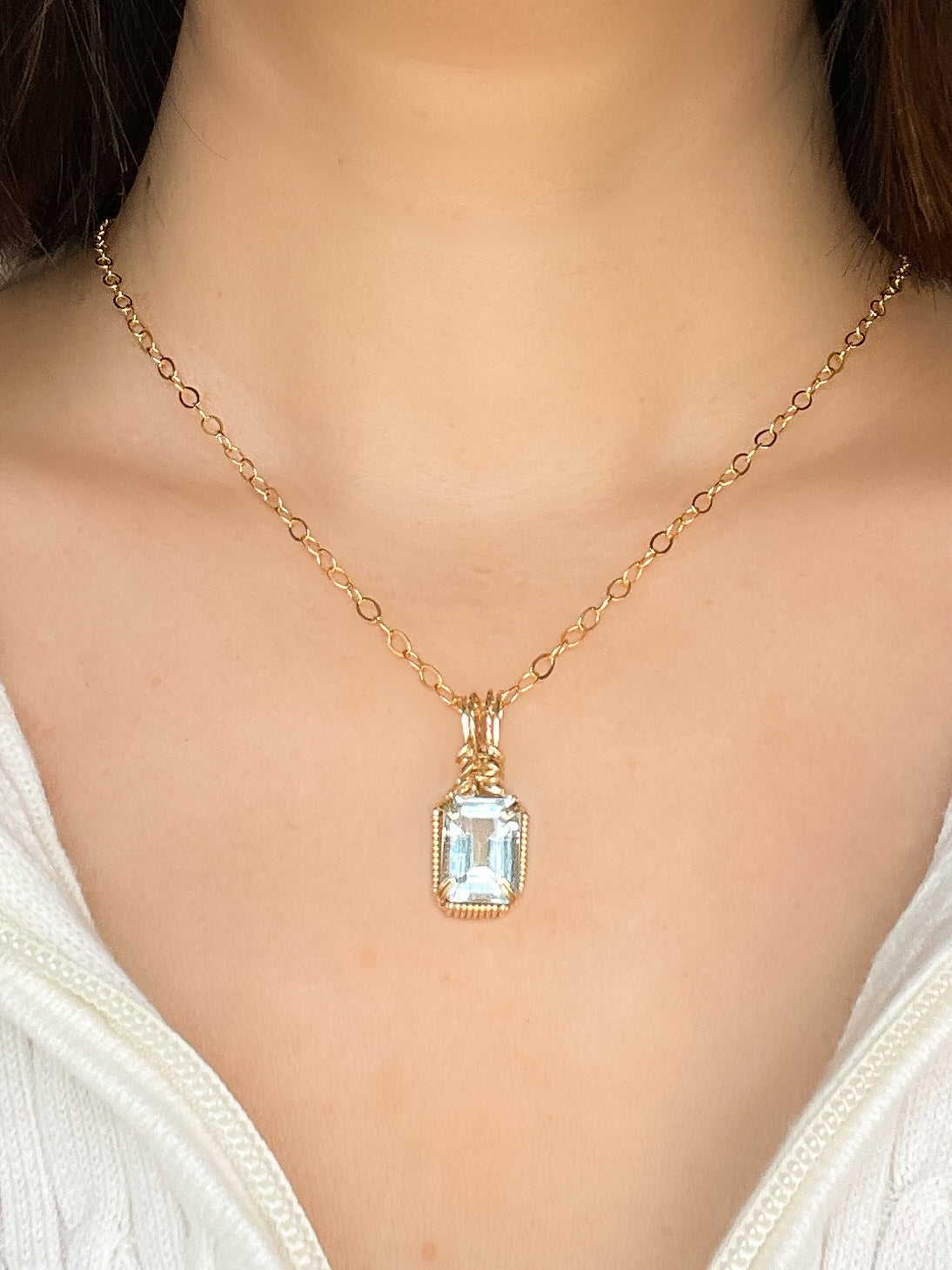 Aquamarine Pendant Necklace