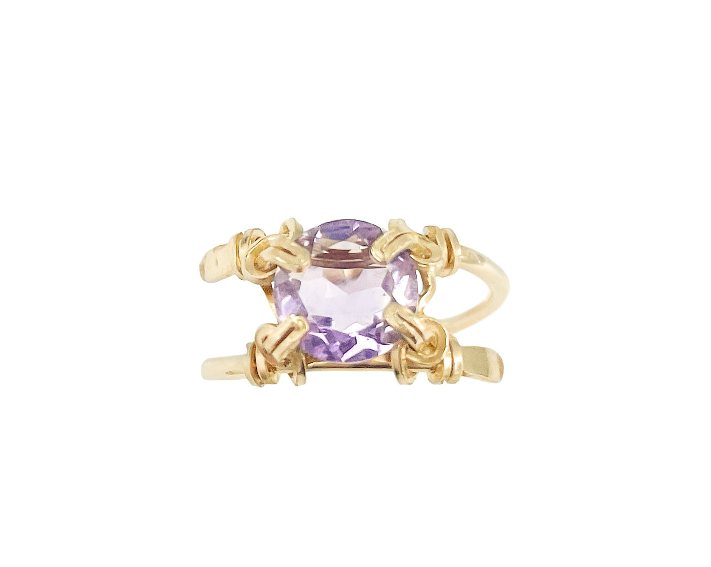 Purple Amethyst Dainty Ring