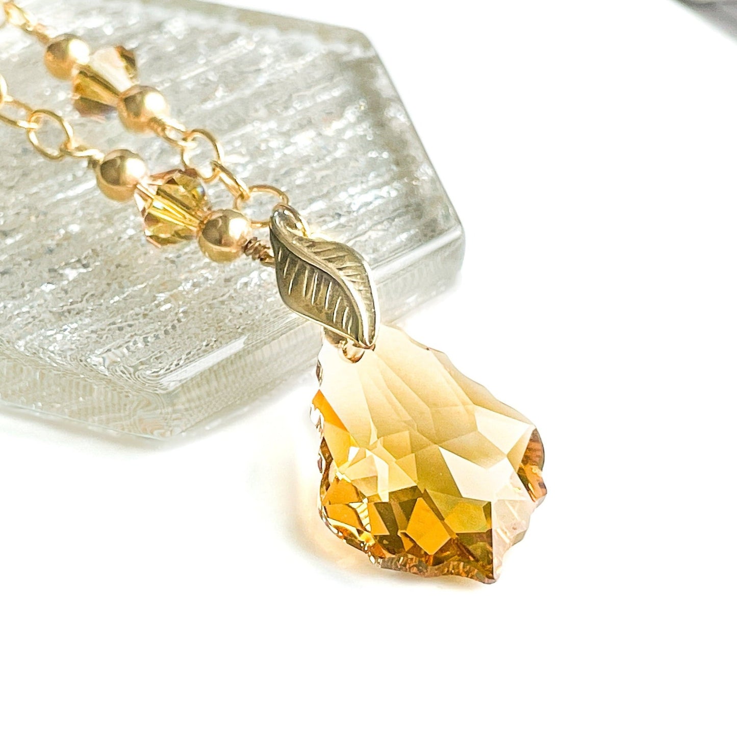 Swarovski Golden Crystal Necklace