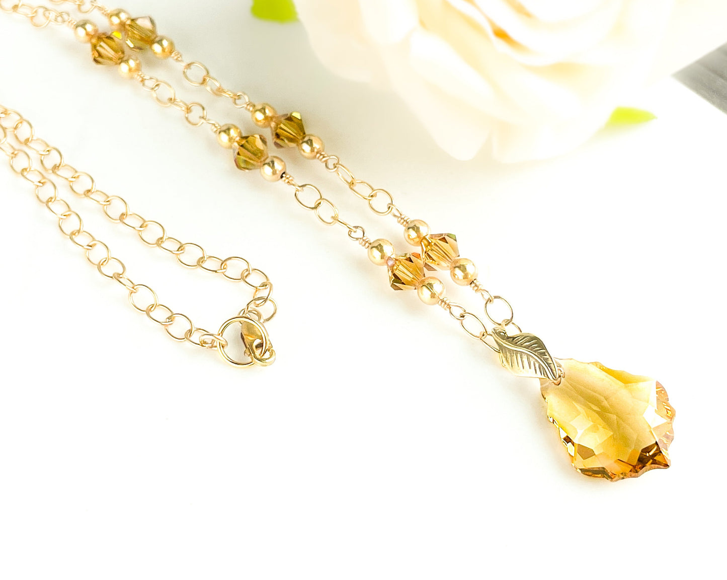 Swarovski Golden Crystal Necklace