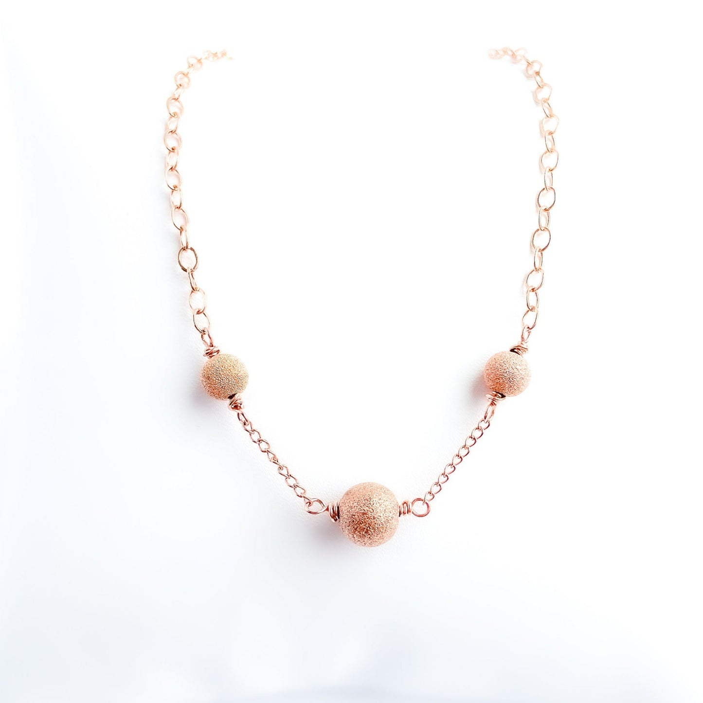 Rose Gold Stardust Bead Necklace