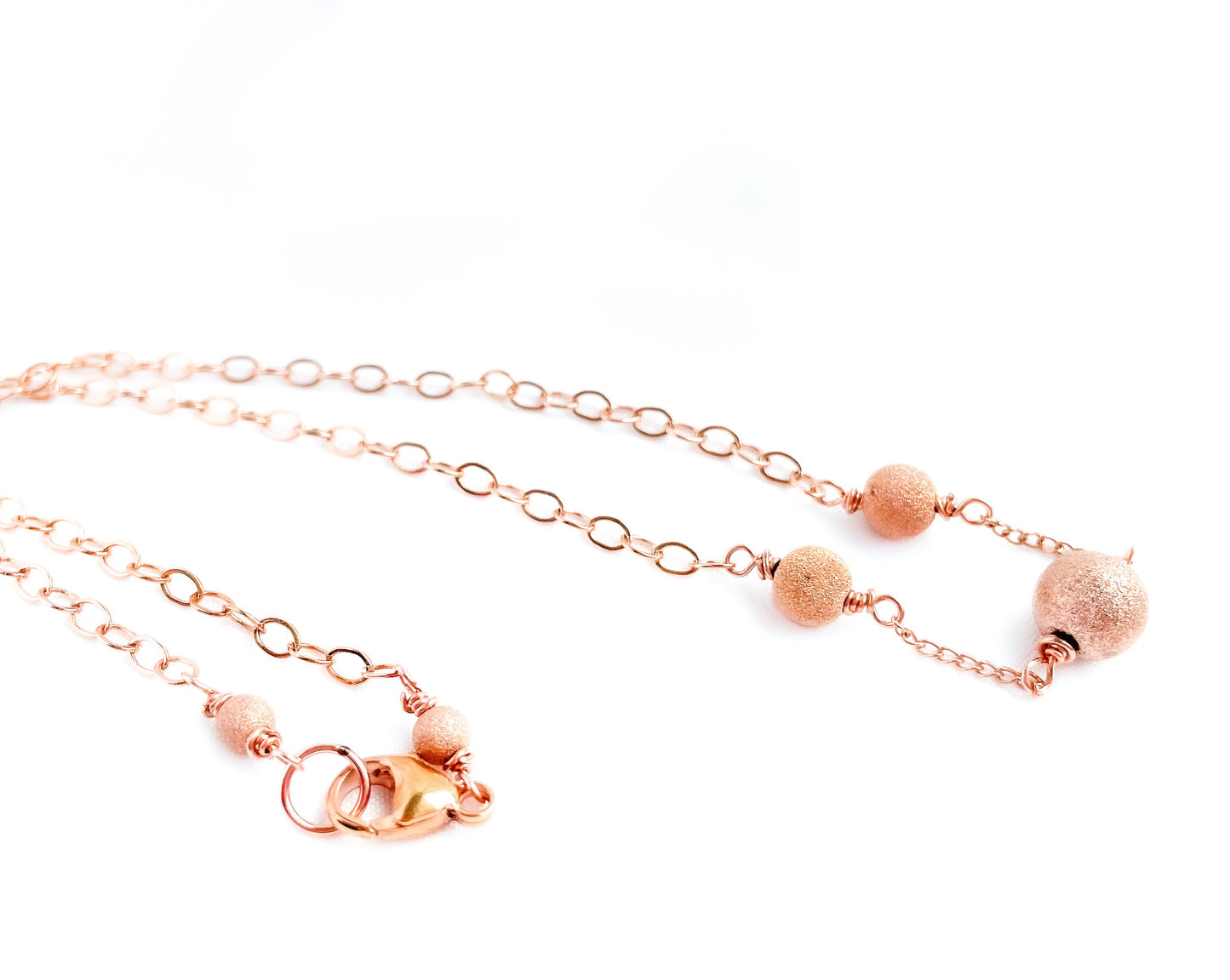 Rose Gold Stardust Bead Necklace