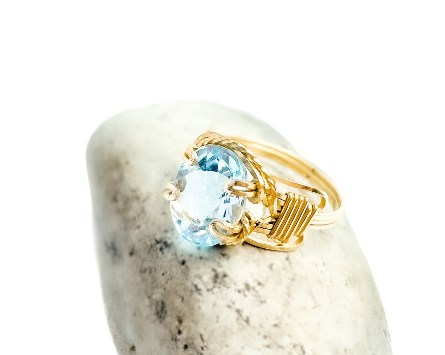 Sky Blue Topaz Oval Ring