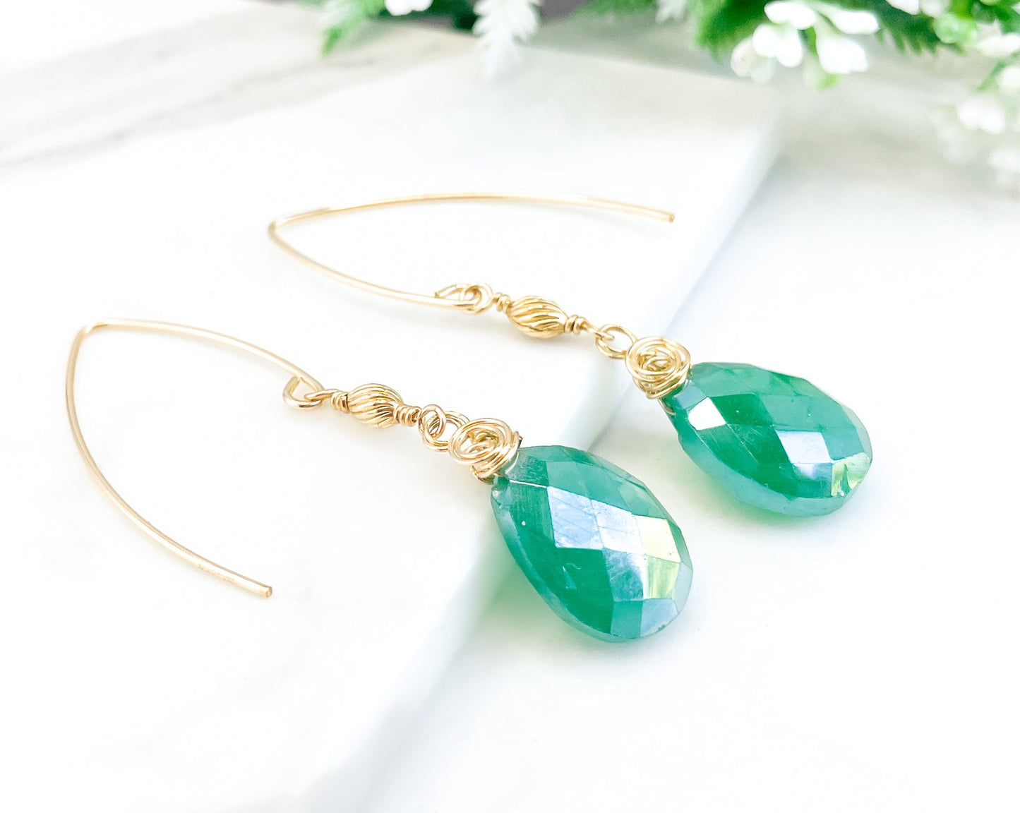 Green Quartz Dangles