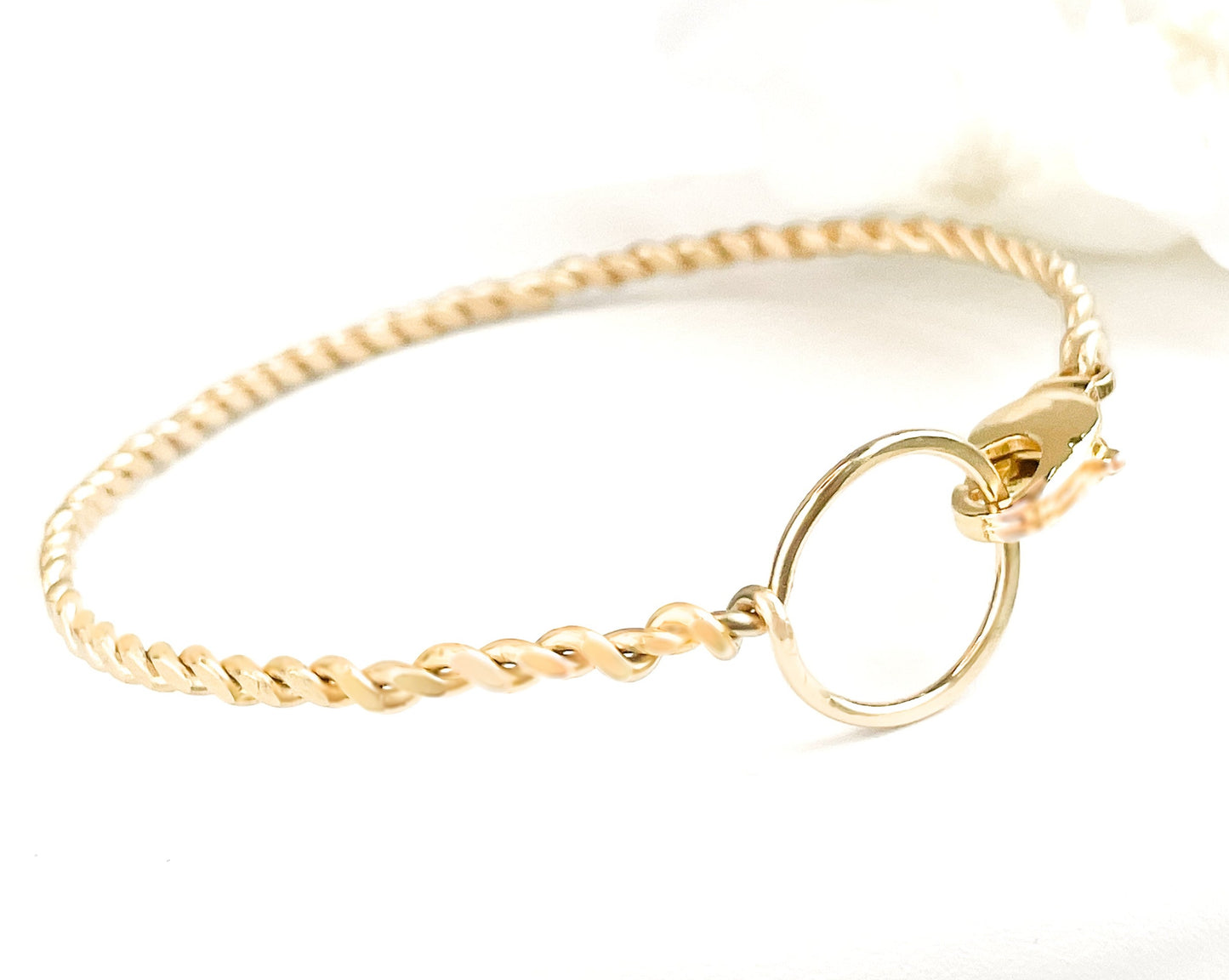 Gold Twisted Bangle Bracelet