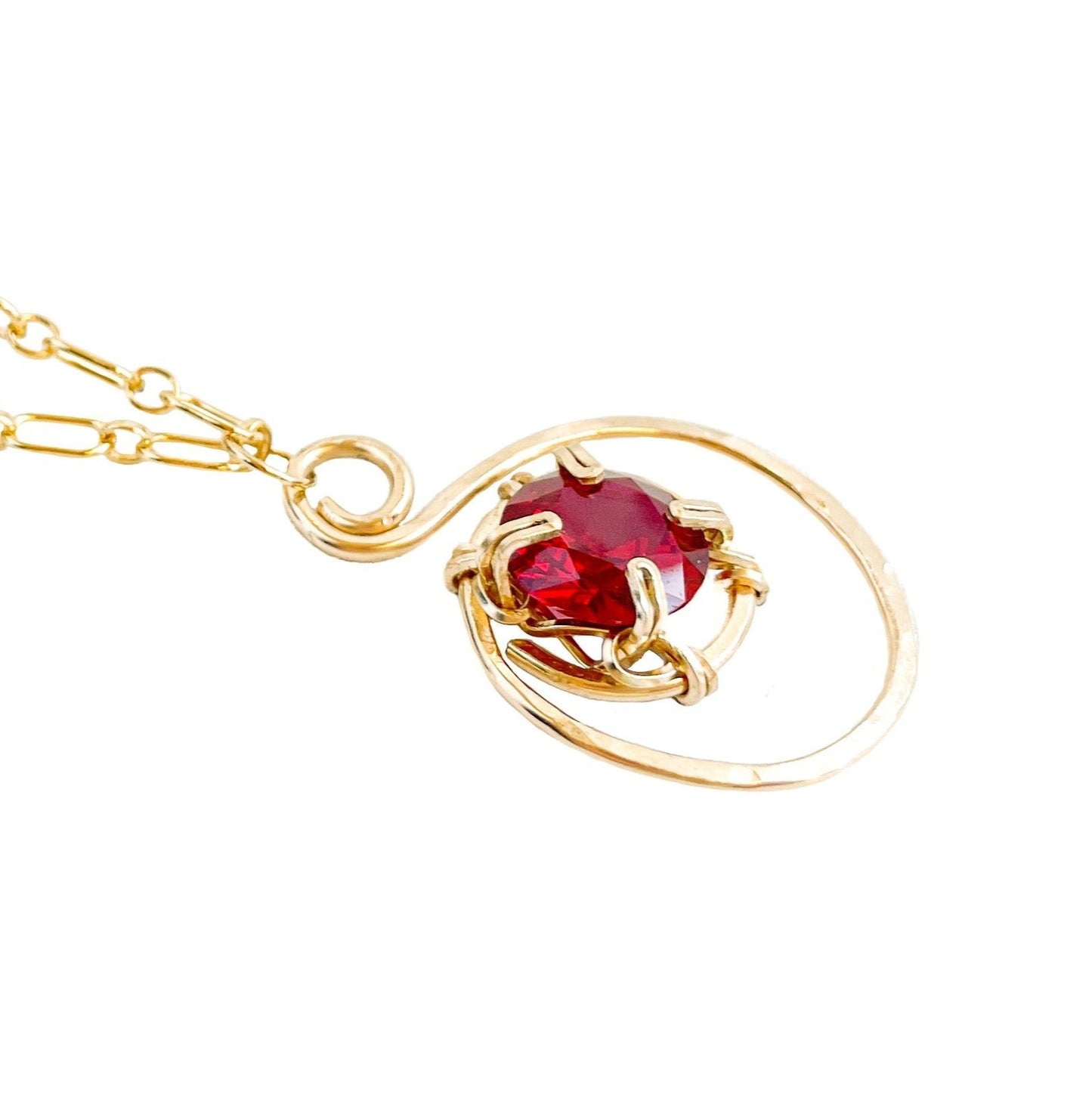 Garnet Long S Pendant Necklace