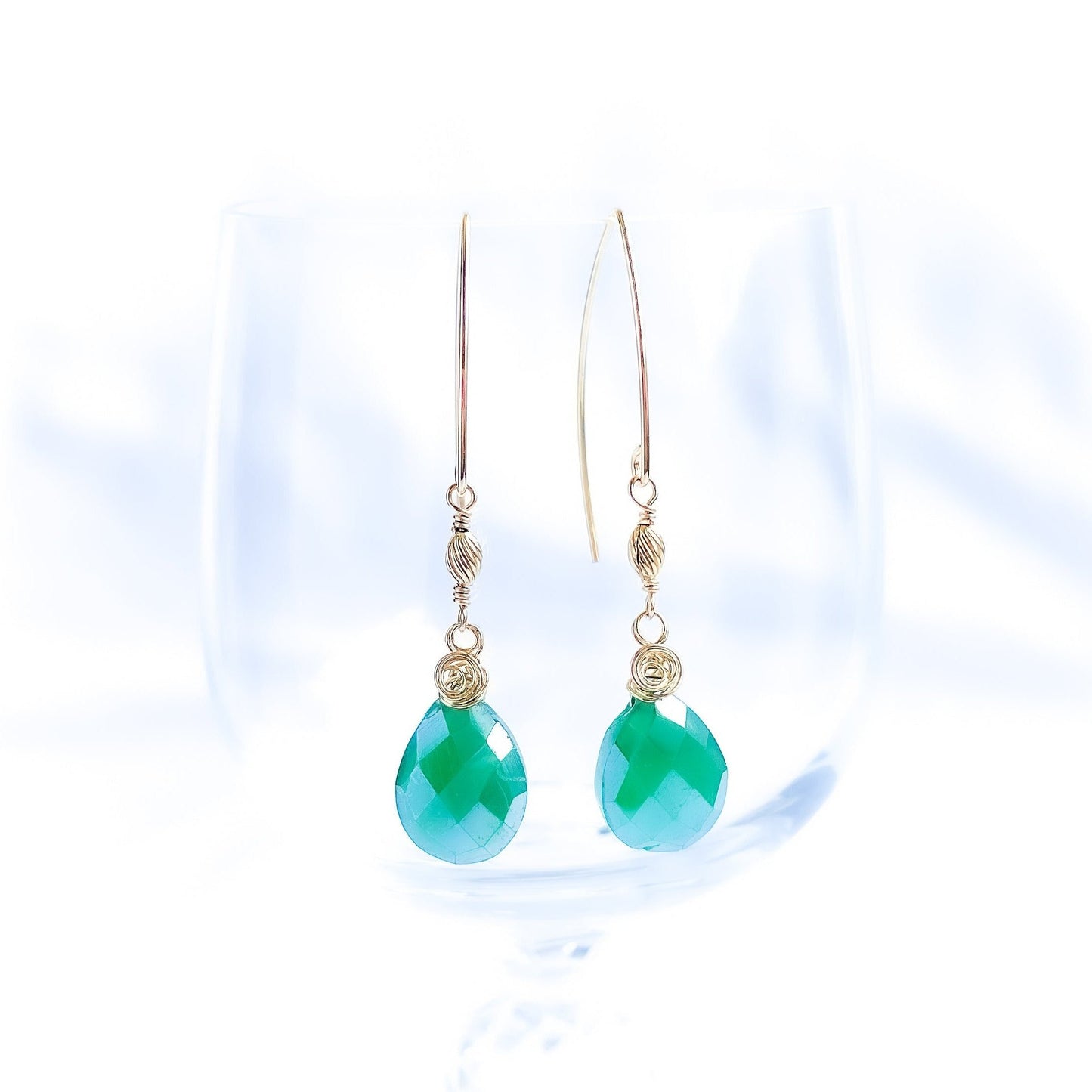 Green Quartz Dangles