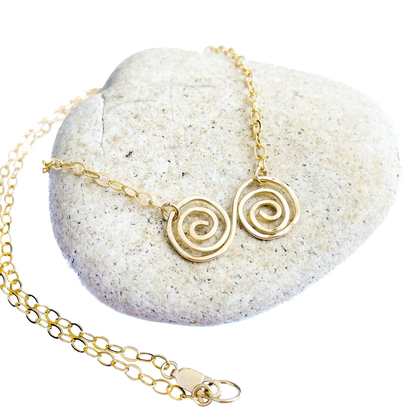 Gold Infinity Swirl Necklace