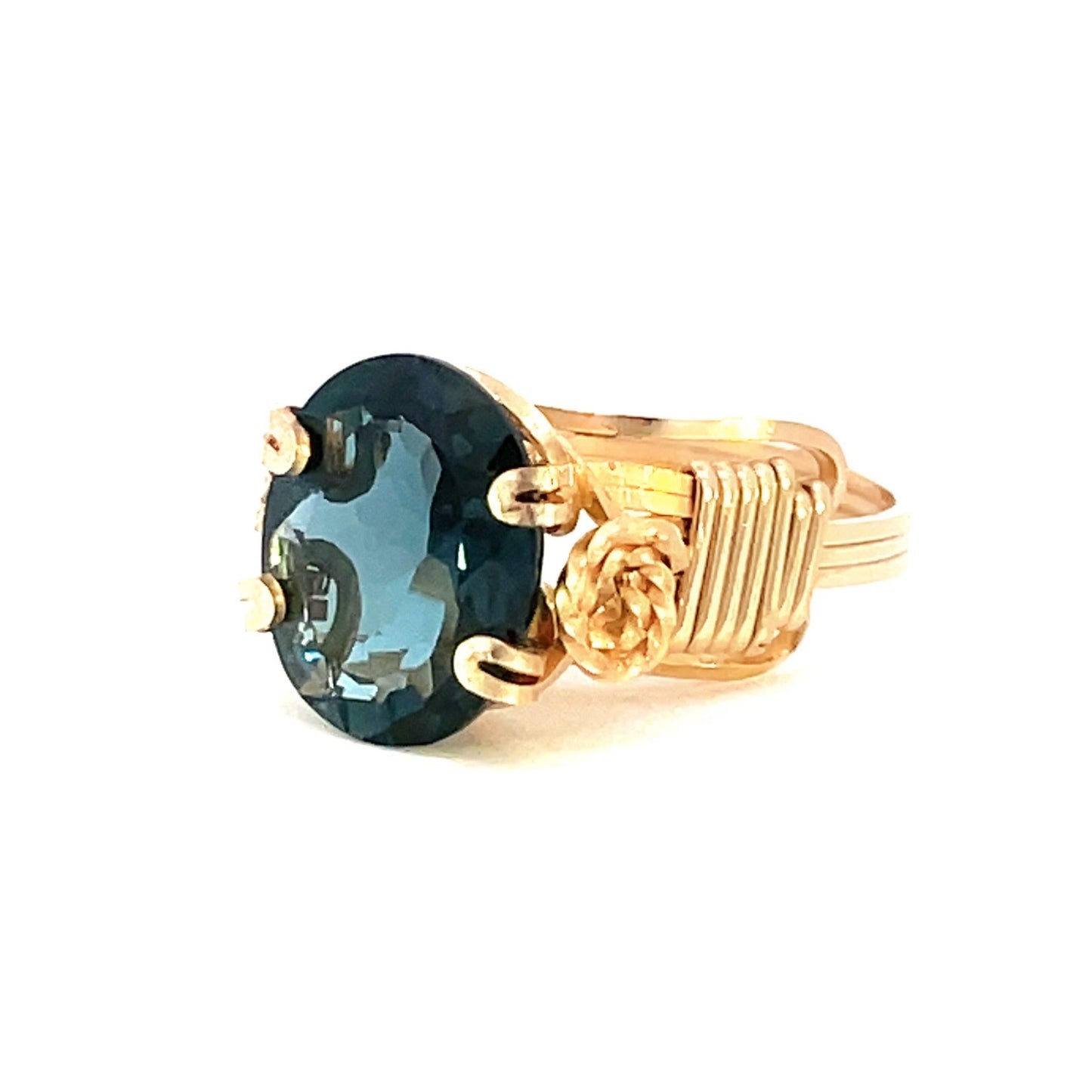 London Blue Topaz Oval Ring