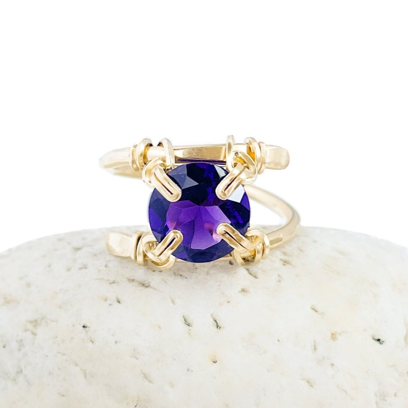 Purple African Amethyst Ring