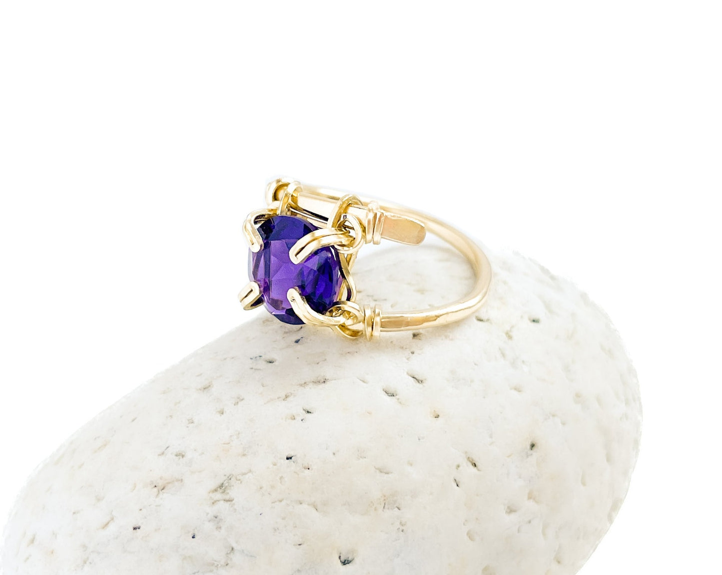 Purple African Amethyst Ring