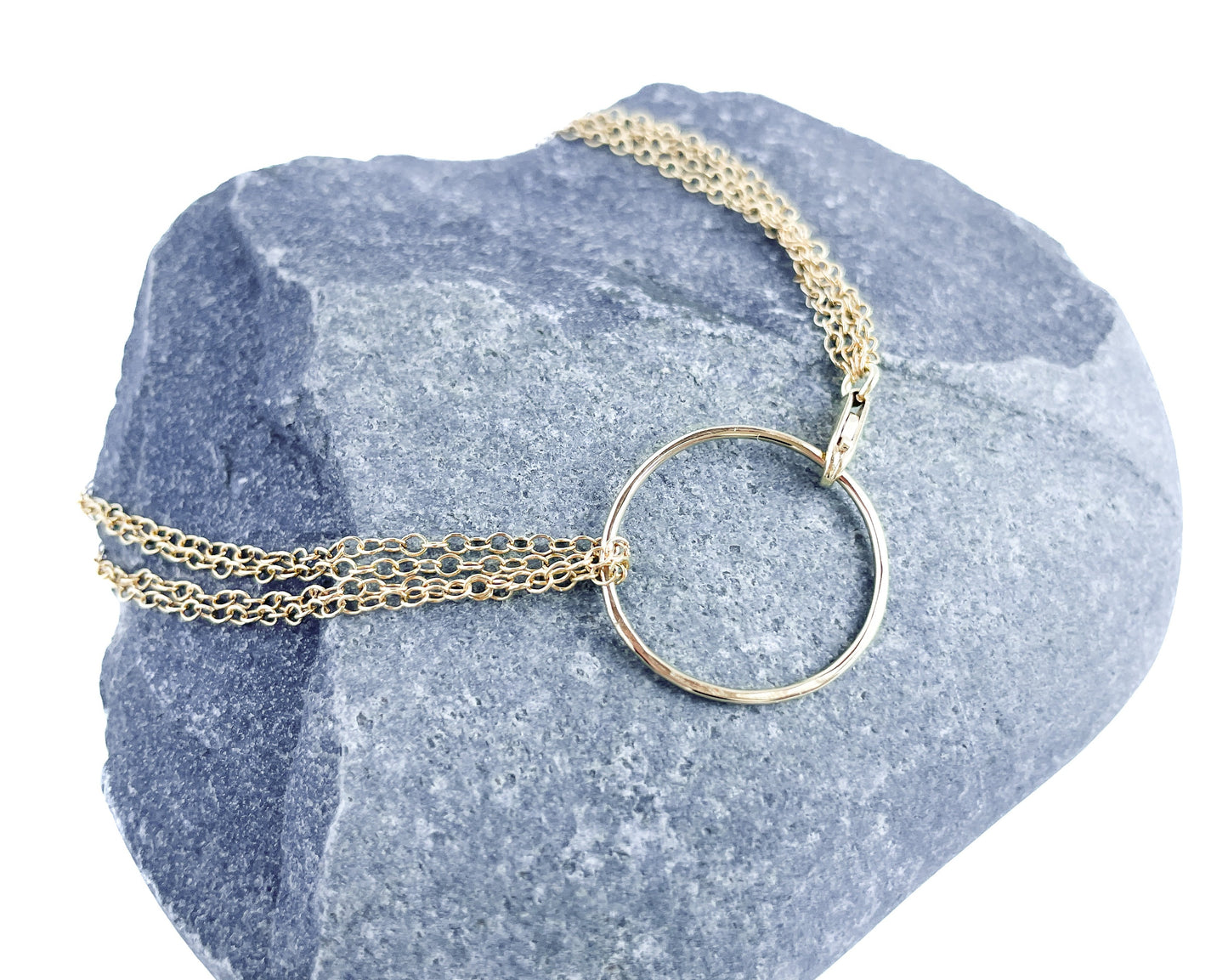 Gold Multi-Chain Circle Bracelet