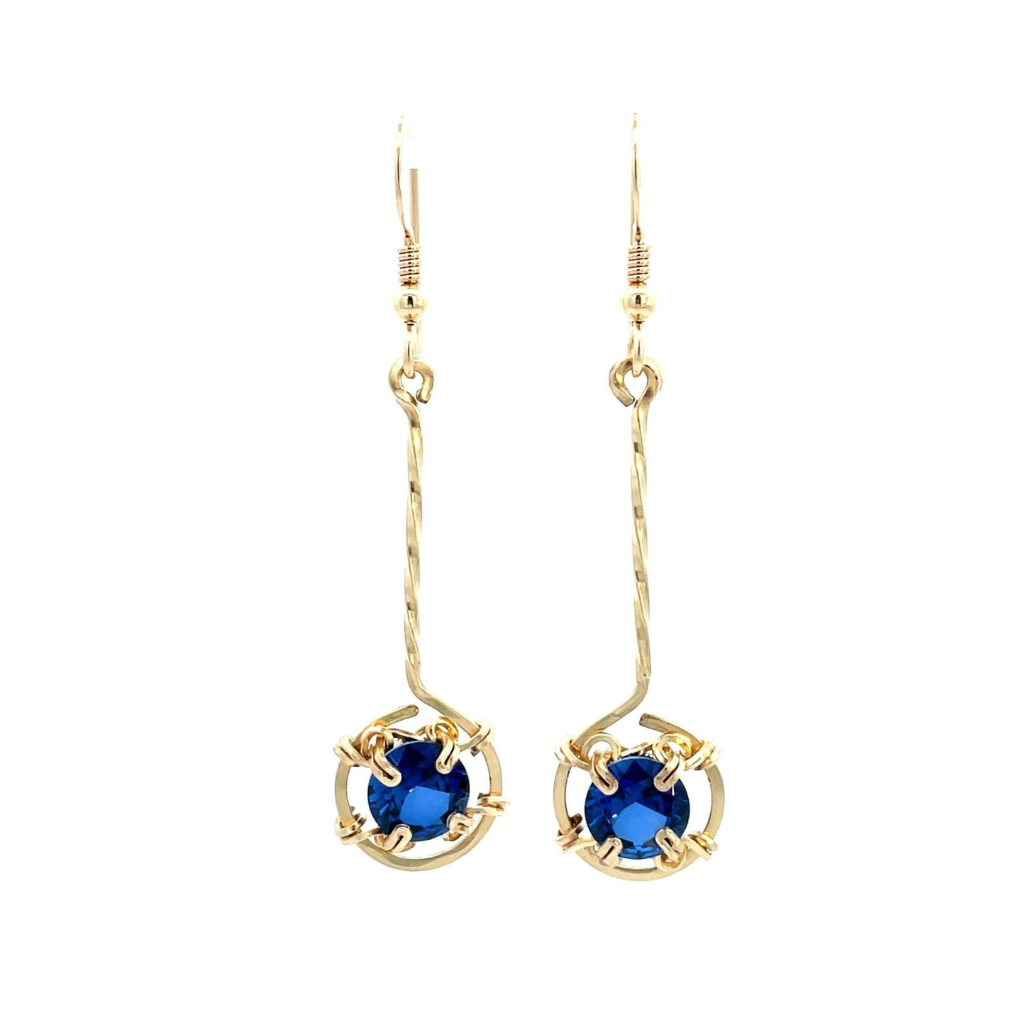 Sapphire Long Dangle Earrings