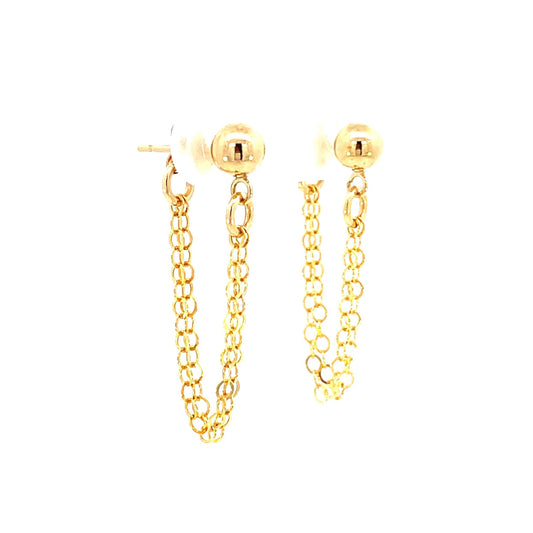 Gold Chain Hoop Earrings